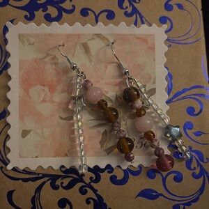 Handmade Beaded Drop Earrings